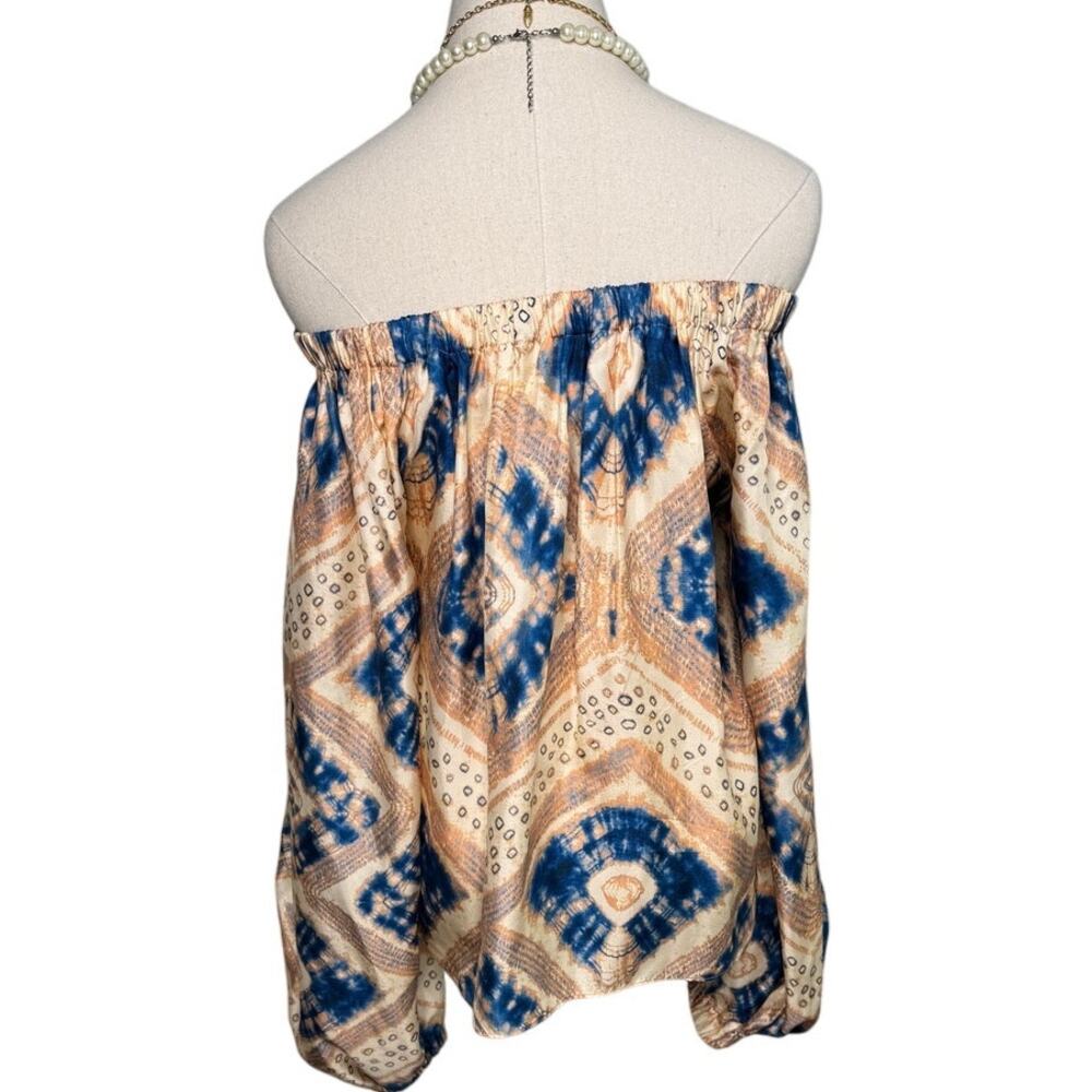 Ulla Johnson Nadya Silk On/Off Shoulder Blouse in Fossil peach blue size 2 XS/S - Picture 8 of 13